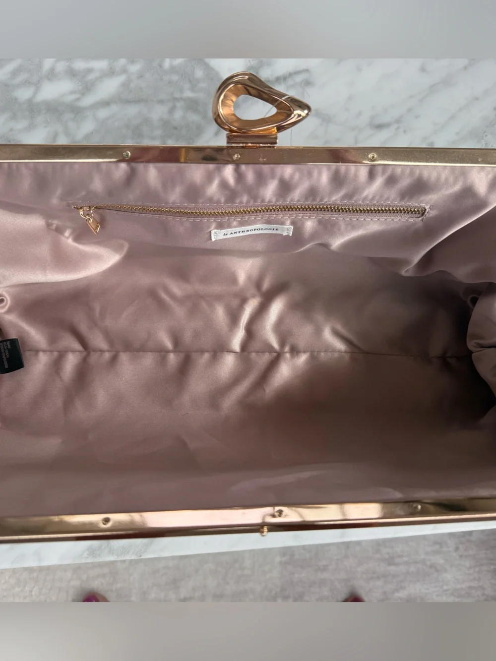 Soft pink clutch, NWT.